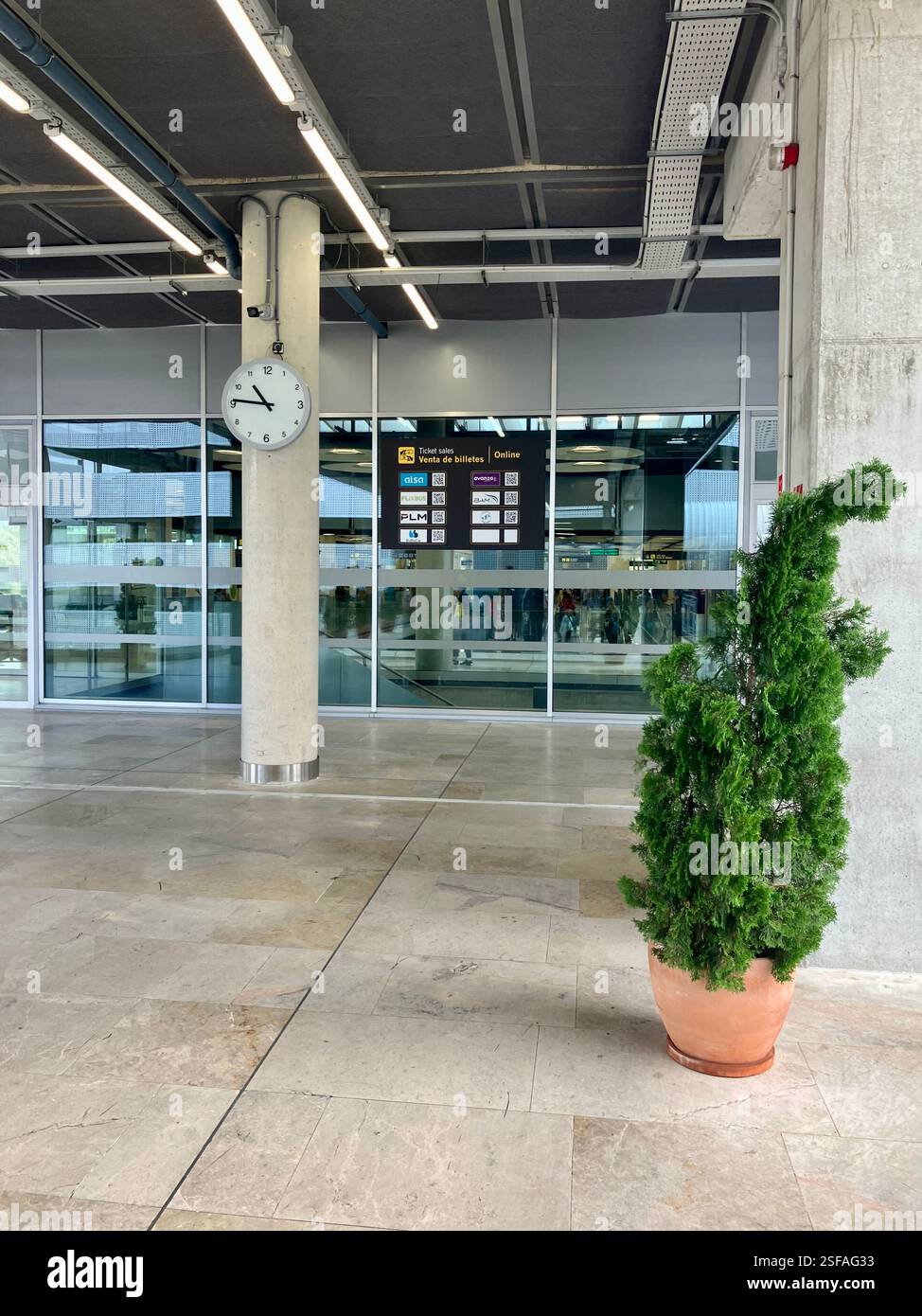 Madrid Airport Terminal, Spain - Smartphone Captured Stock Image