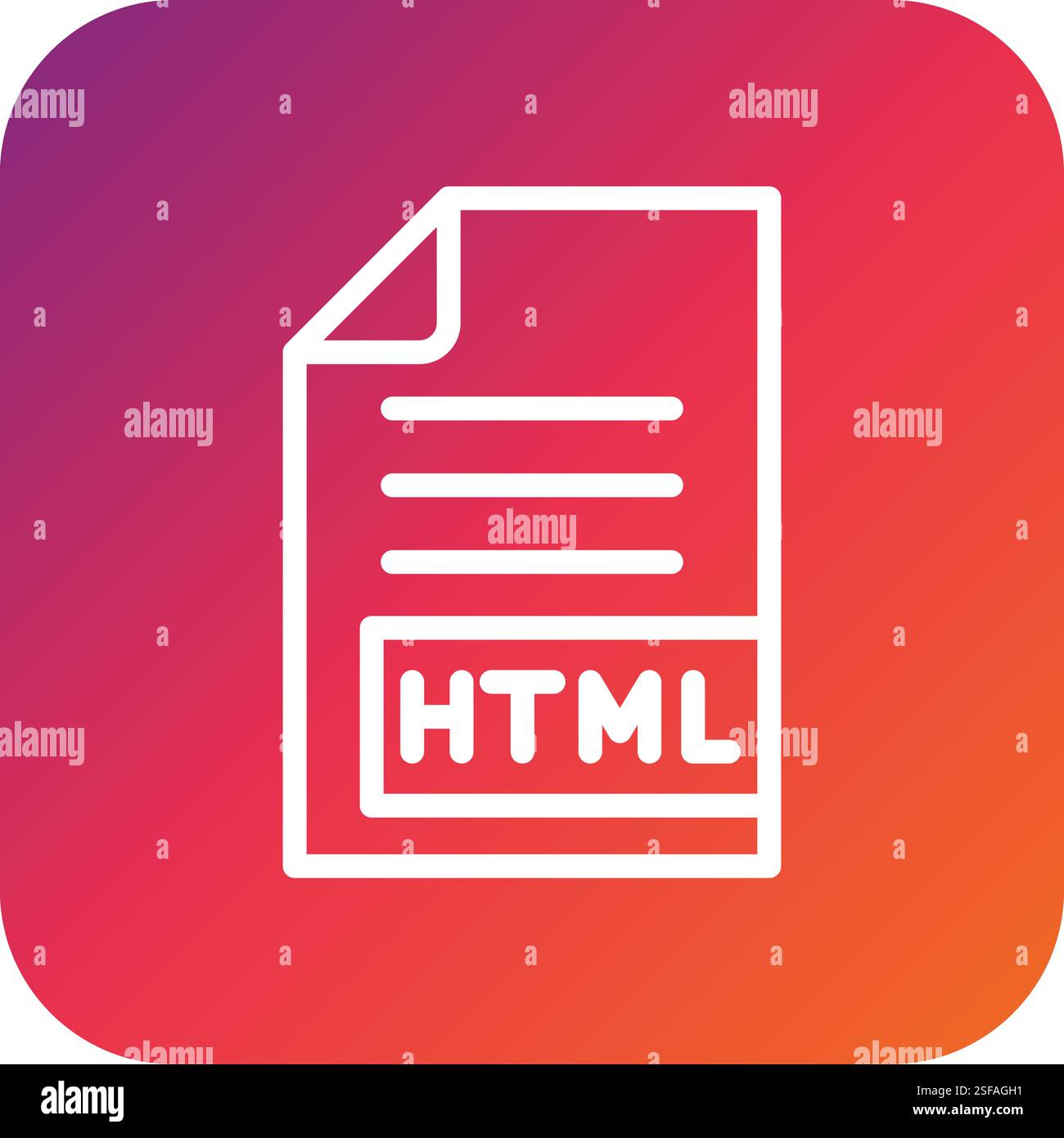 HTML Vector Icon Design Illustration Stock Vector
