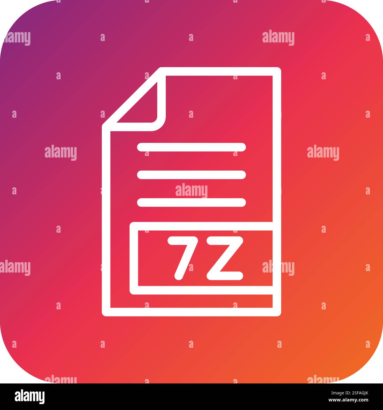 7Z Vector Icon Design Illustration Stock Vector