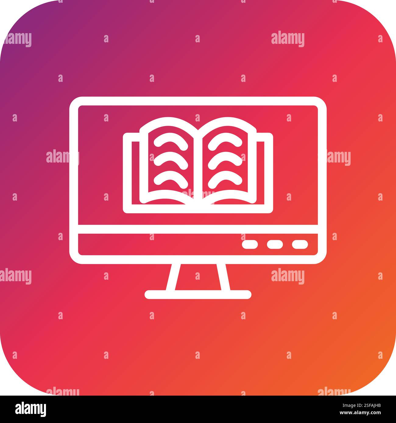 Online learning Vector Icon Design Illustration Stock Vector