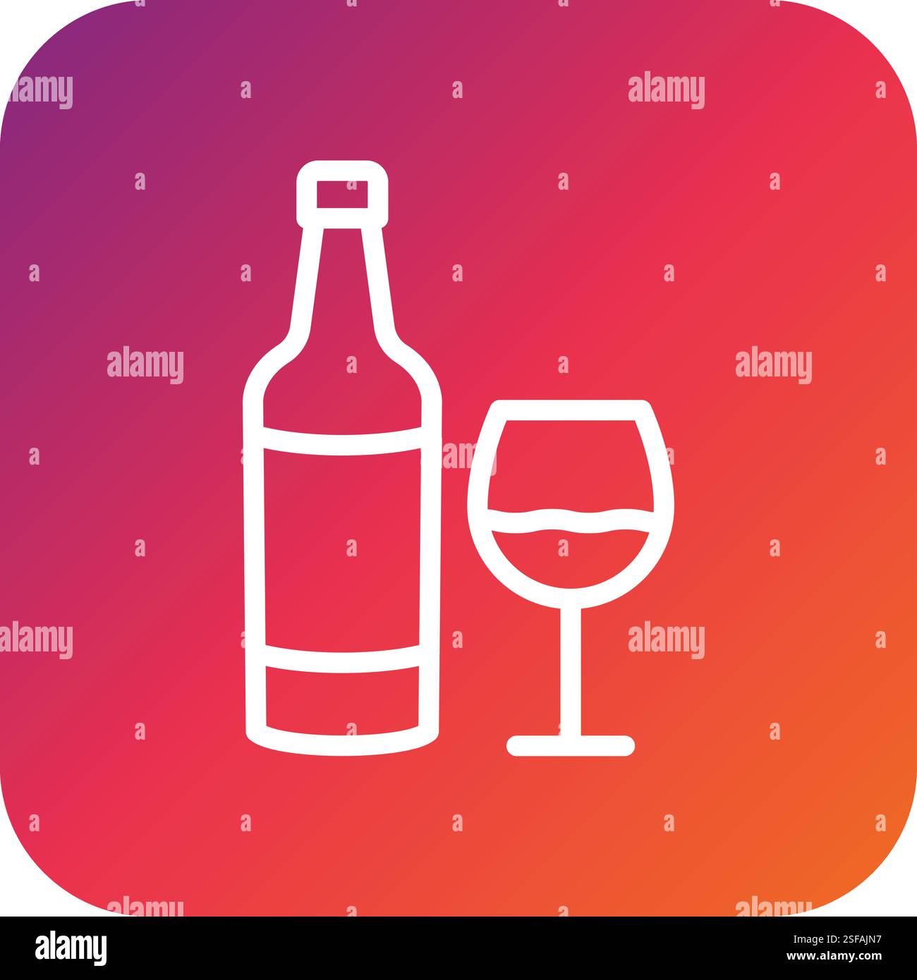 Wine bottle Vector Icon Design Illustration Stock Vector