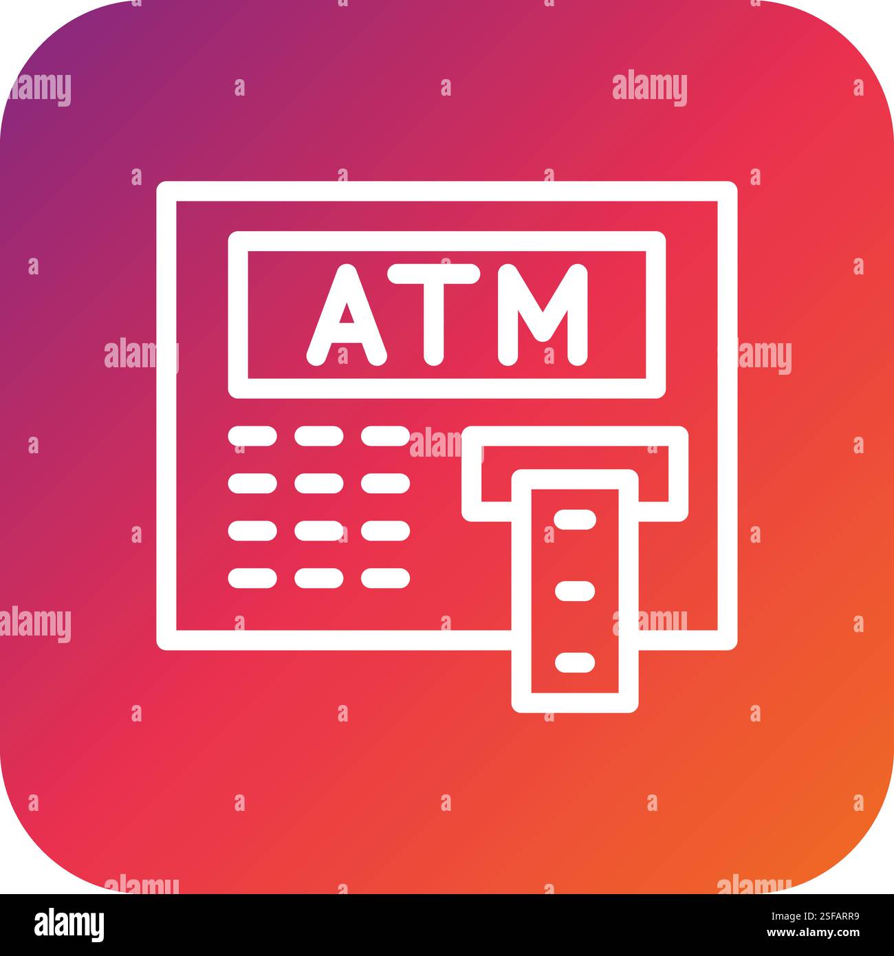 Atm machine Vector Icon Design Illustration Stock Vector