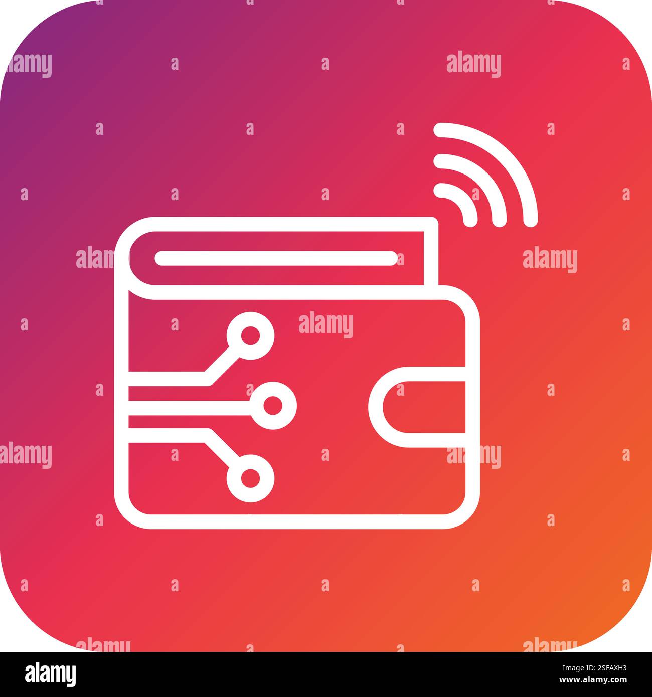 Digital Wallet Vector Icon Design Illustration Stock Vector