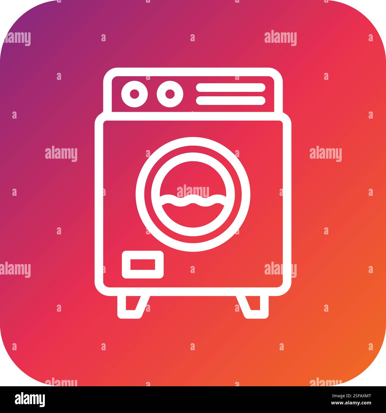Washing machine Vector Icon Design Illustration Stock Vector