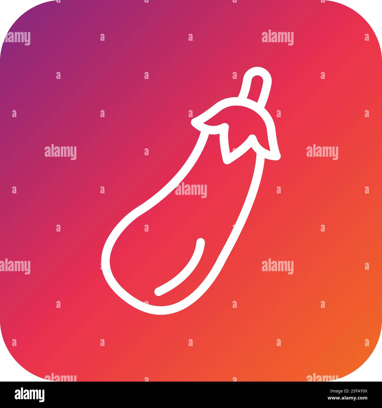 Eggplant Vector Icon Design Illustration Stock Vector
