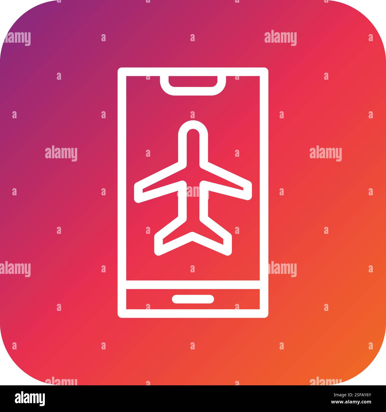 Airplane Mode Vector Icon Design Illustration Stock Vector