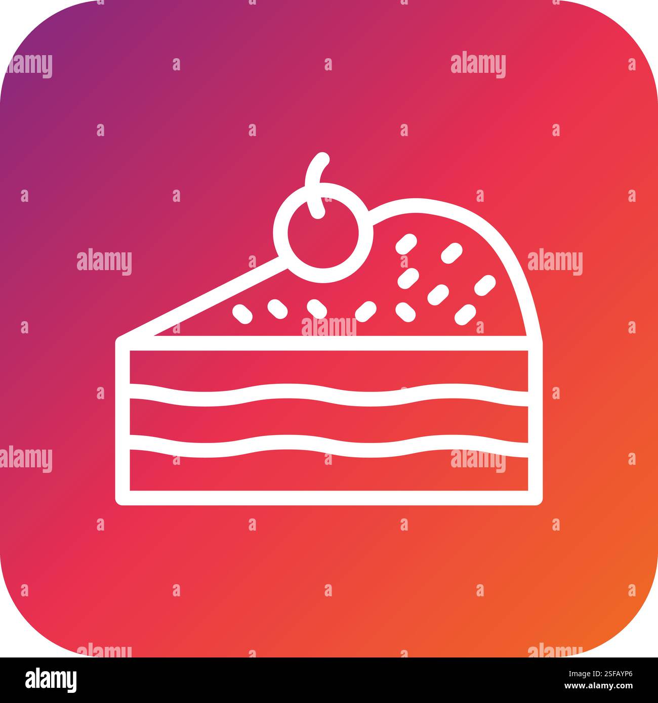 Cake piece Vector Icon Design Illustration Stock Vector