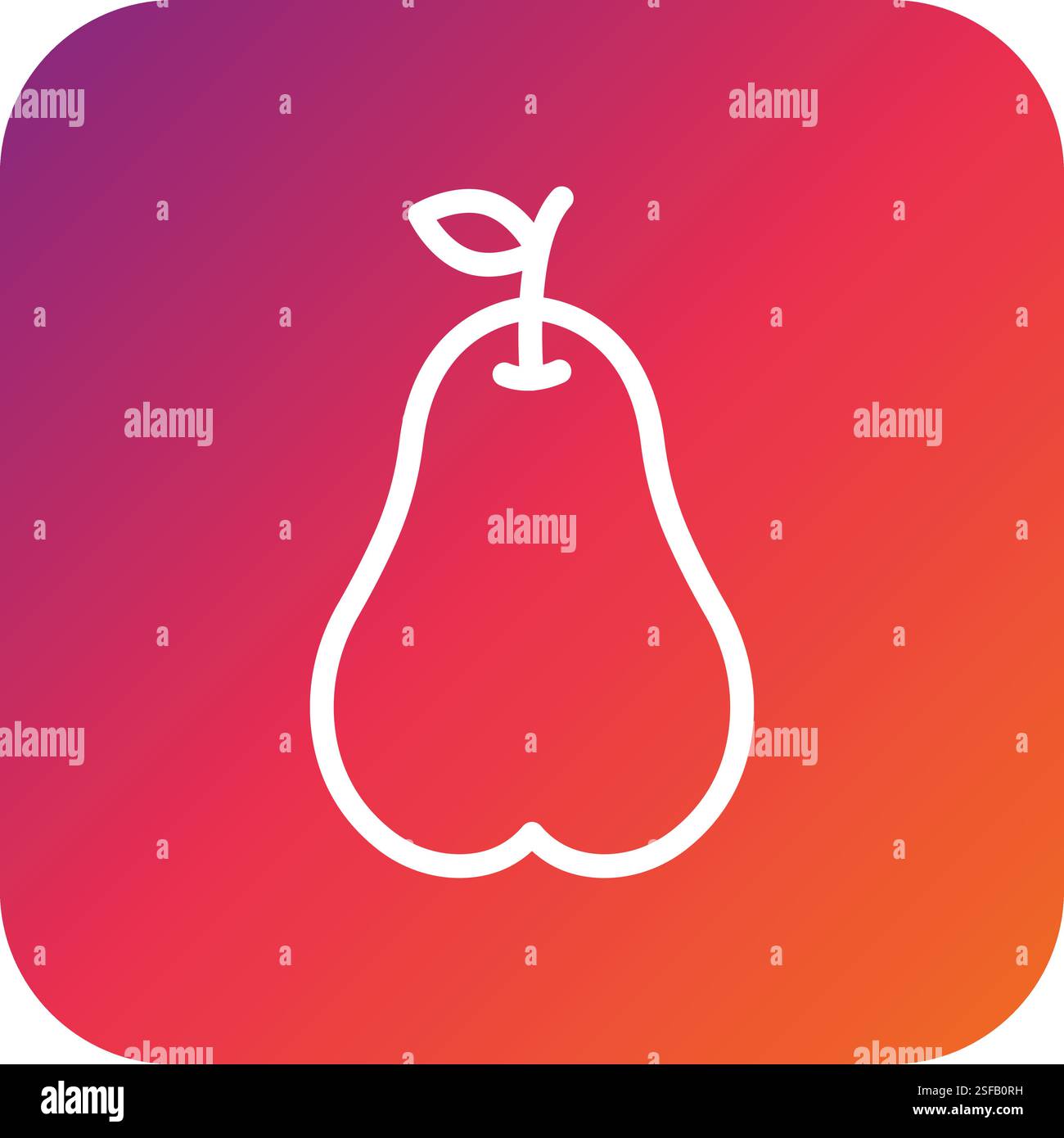 Pear Vector Icon Design Illustration Stock Vector