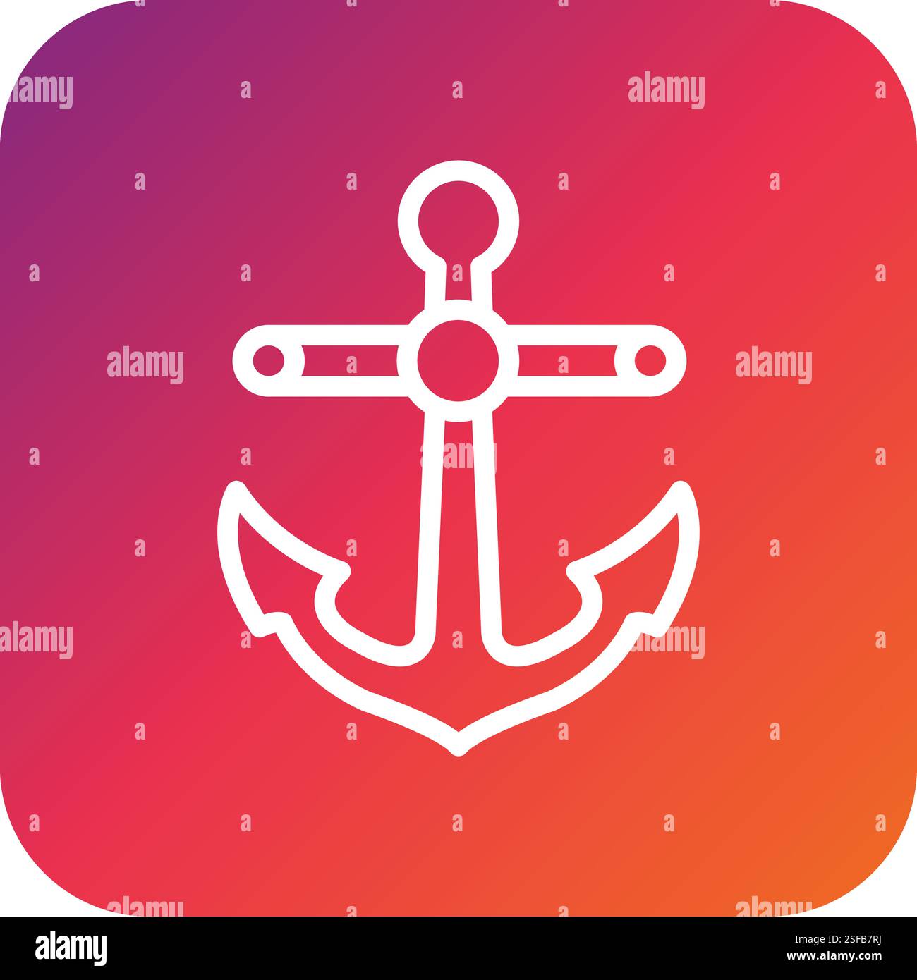 Anchor Vector Icon Design Illustration Stock Vector Image & Art - Alamy
