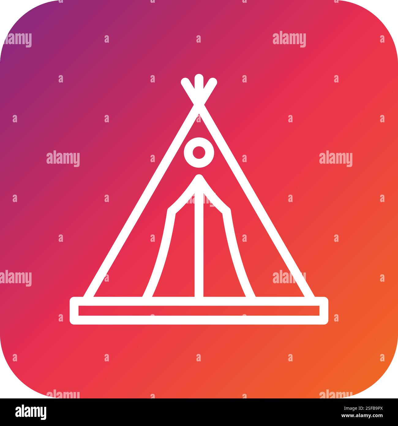 Camping tent Vector Icon Design Illustration Stock Vector