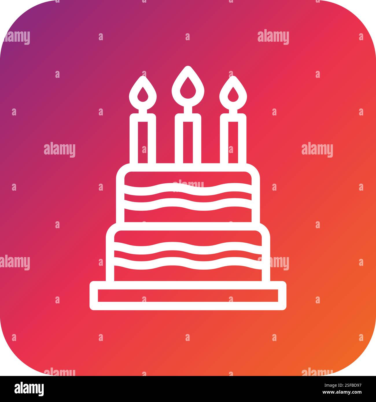 Cake Vector Icon Design Illustration Stock Vector