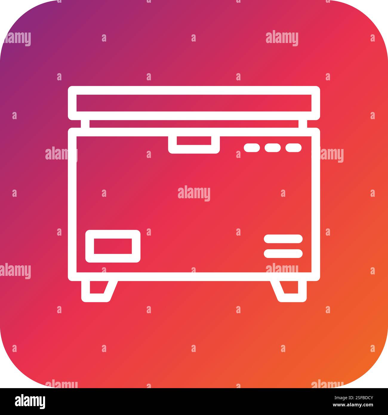 Freezer Vector Icon Design Illustration Stock Vector