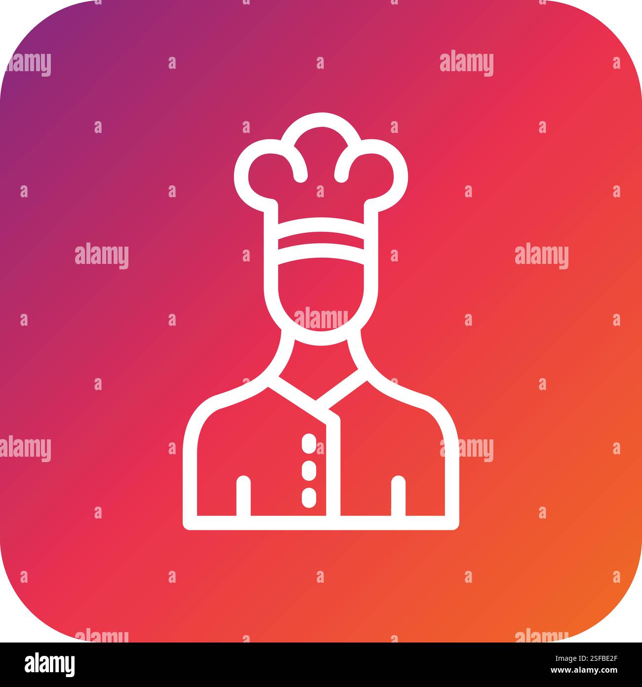Chef Vector Icon Design Illustration Stock Vector