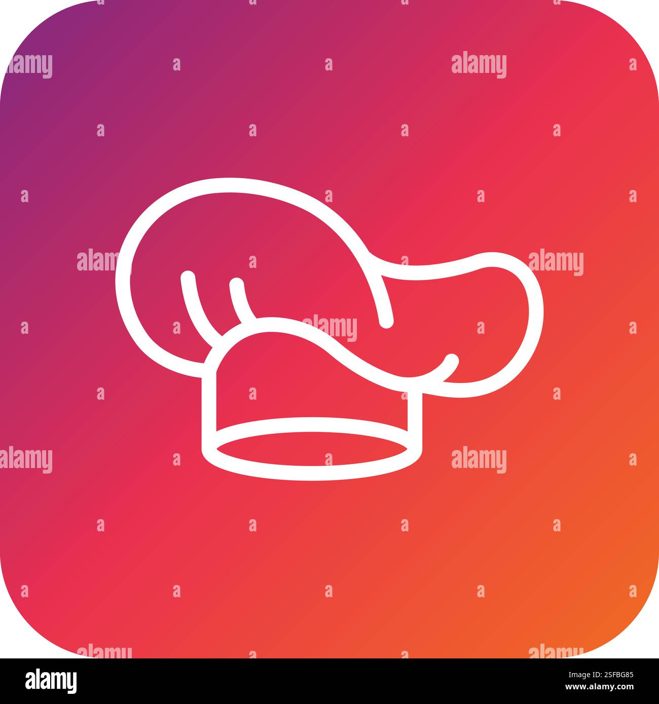 Chef Hat Vector Icon Design Illustration Stock Vector