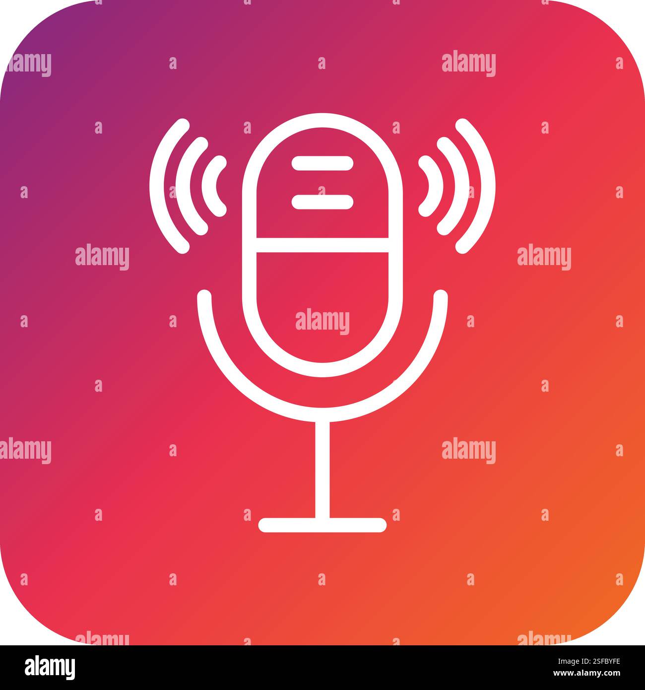 Microphone Vector Icon Design Illustration Stock Vector