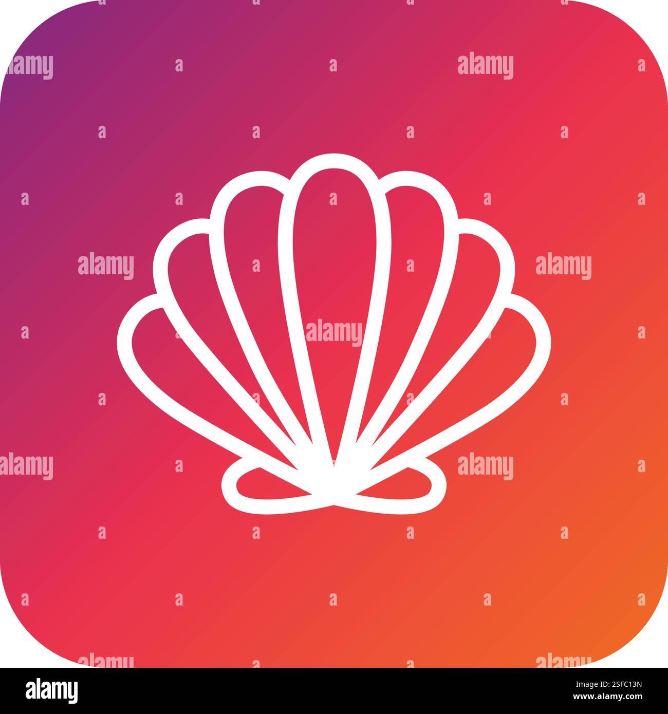 Shell Vector Icon Design Illustration Stock Vector