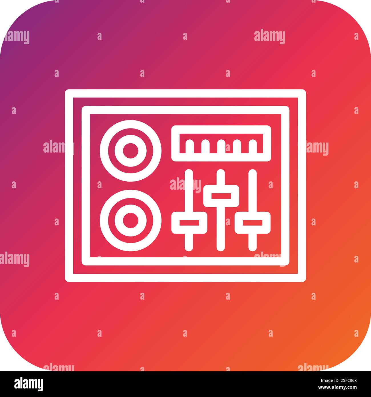 Dj Mixer Vector Icon Design Illustration Stock Vector