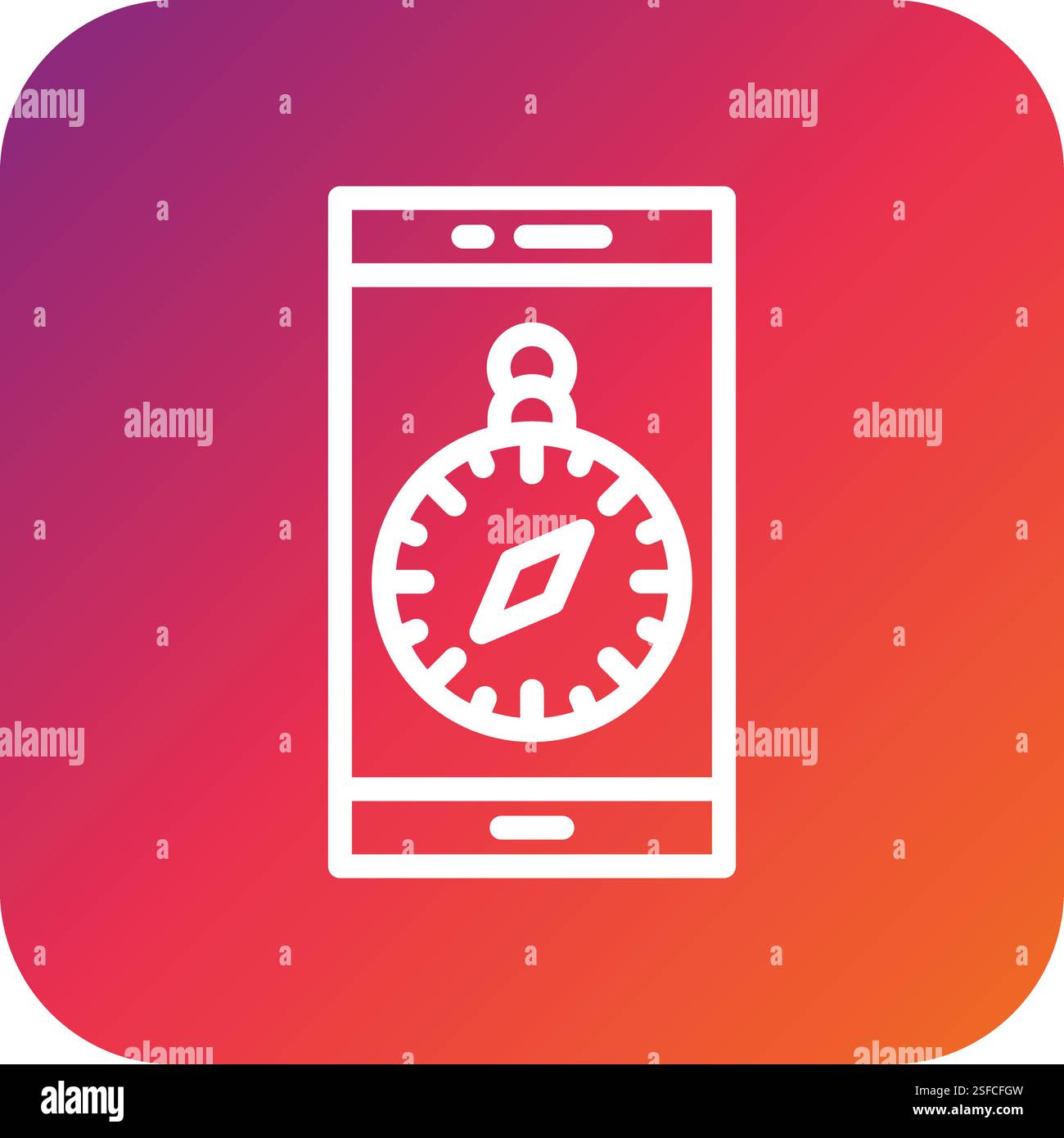 Location app Vector Icon Design Illustration Stock Vector