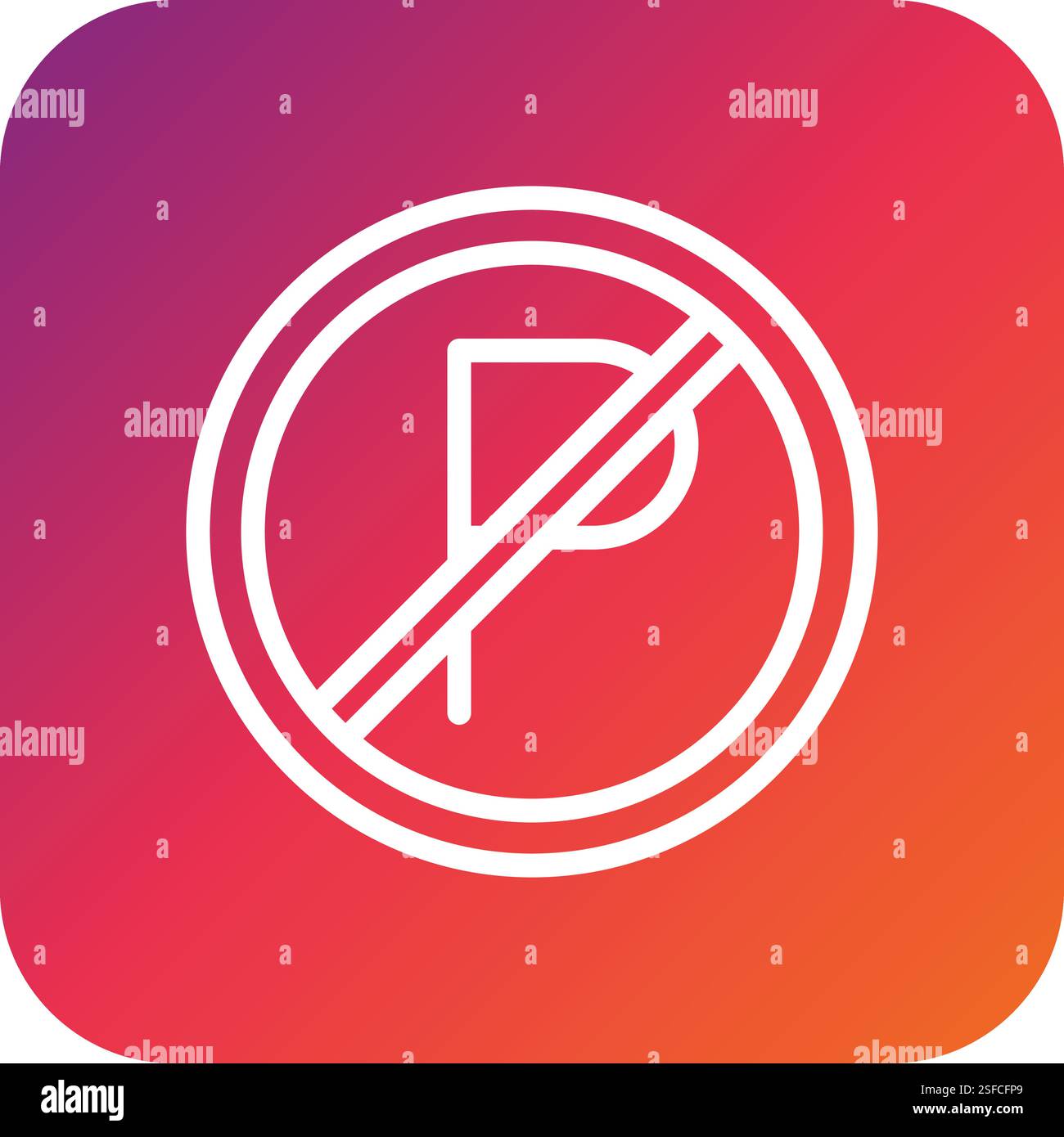 No parking Vector Icon Design Illustration Stock Vector Image & Art - Alamy