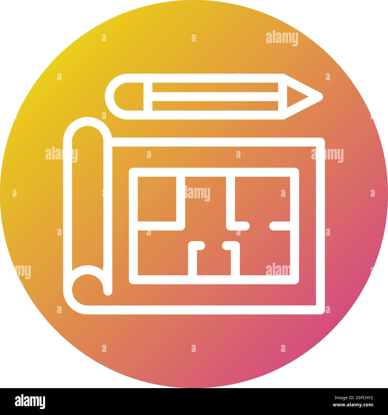 Blueprint Vector Icon Design Illustration Stock Vector Image & Art - Alamy
