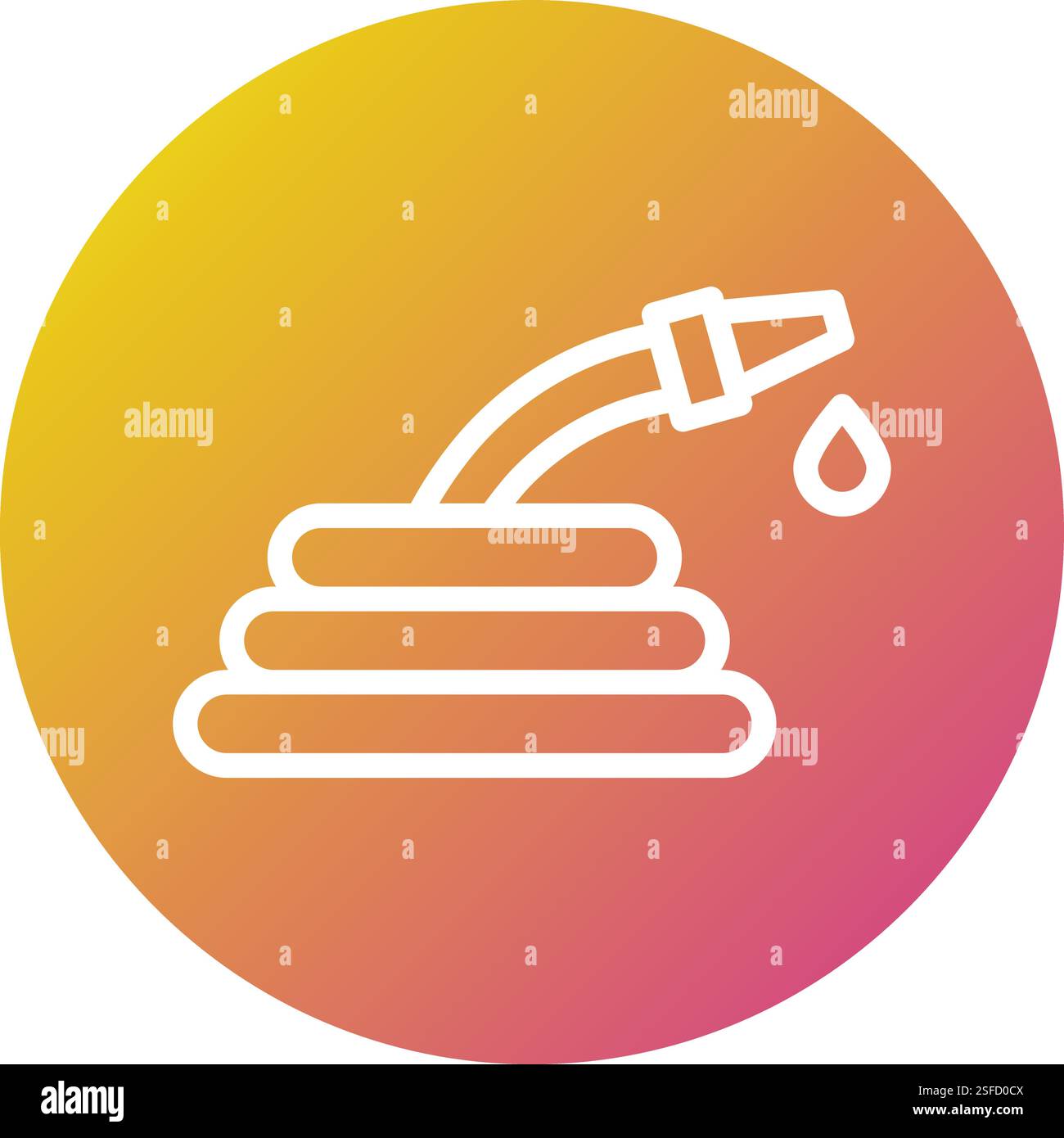 Water hose Vector Icon Design Illustration Stock Vector