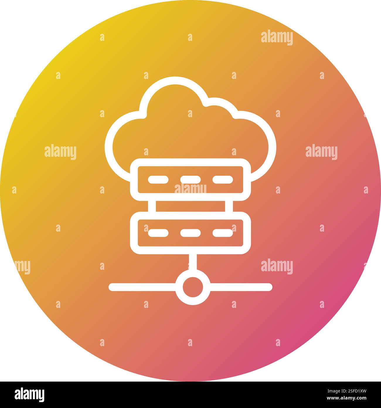 Cloud server Vector Icon Design Illustration Stock Vector