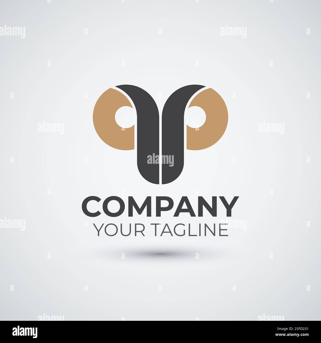 abstract goat logo design Template Stock Vector