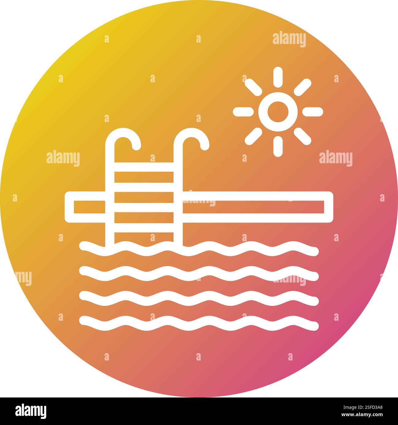 Swimming pool Vector Icon Design Illustration Stock Vector
