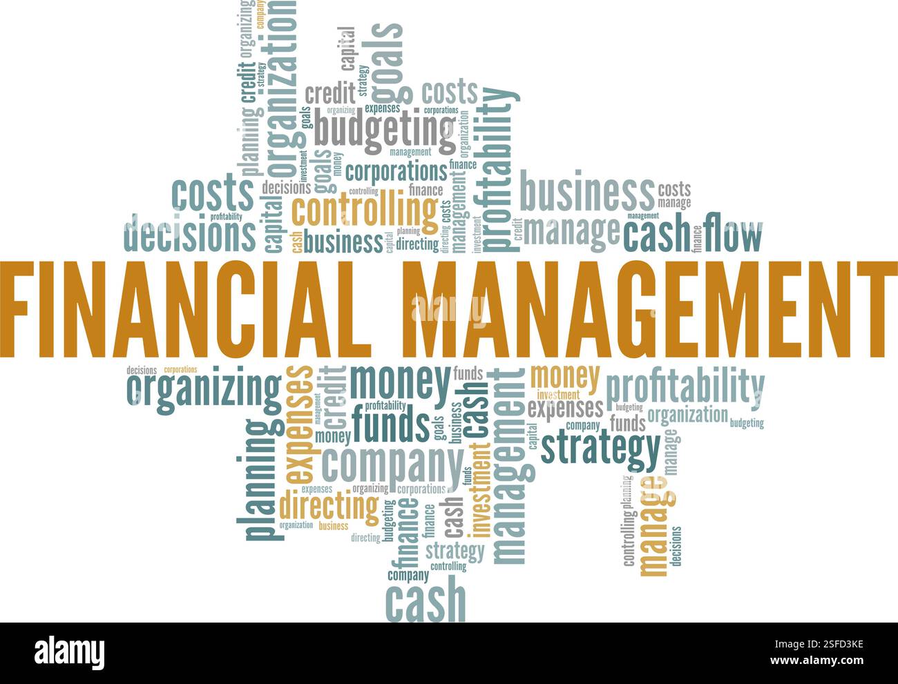 Financial Management word cloud conceptual design isolated on white ...