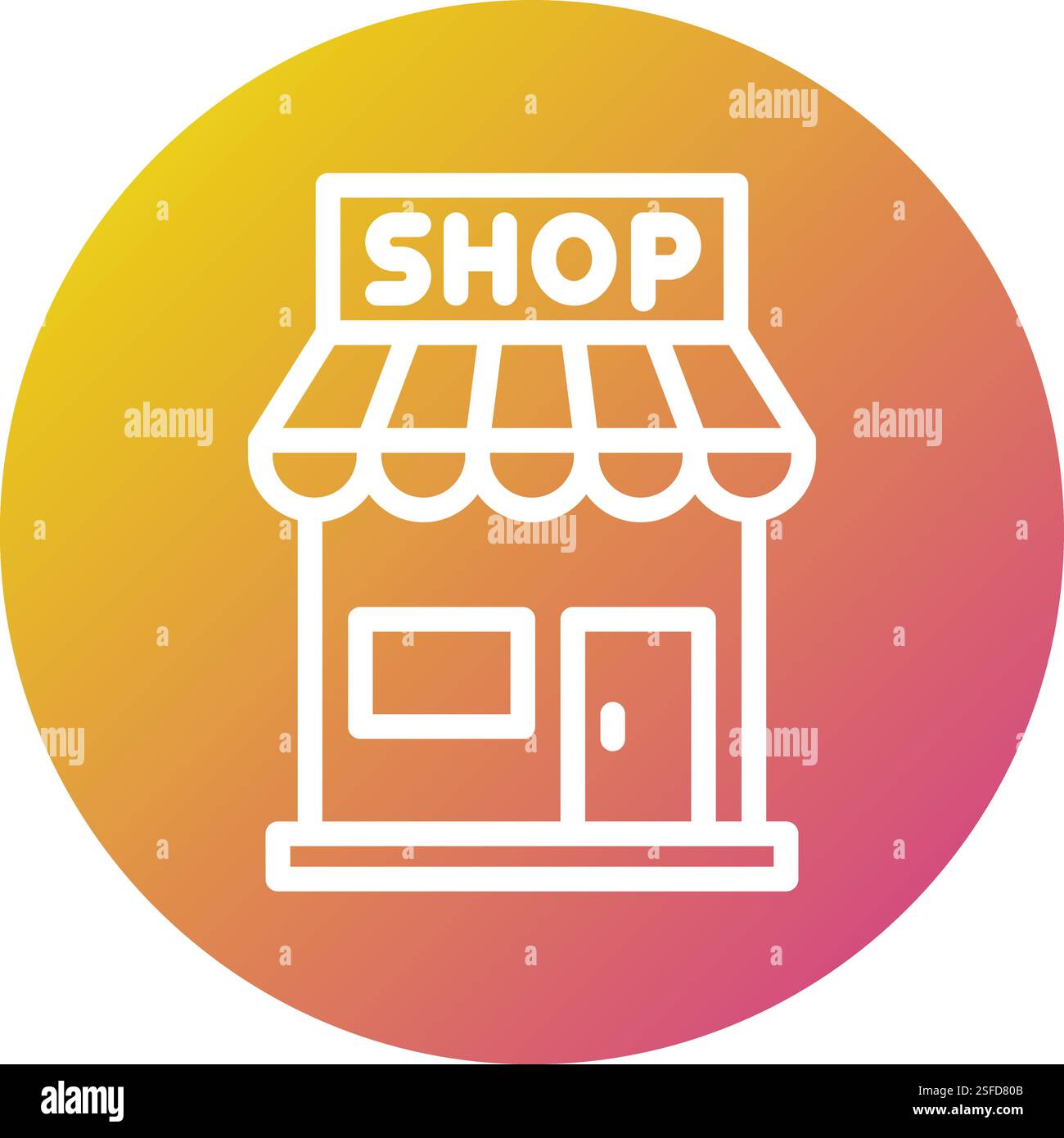 Shop Vector Icon Design Illustration Stock Vector