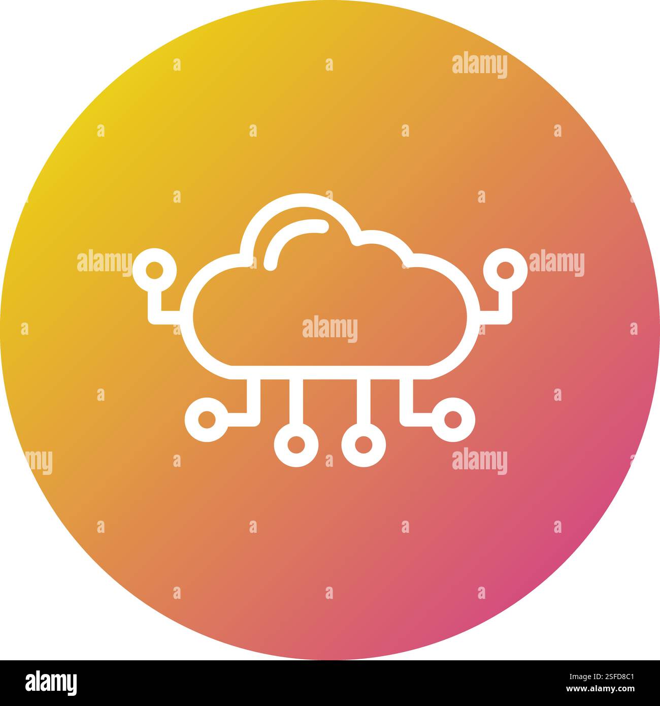 Cloud computing Vector Icon Design Illustration Stock Vector