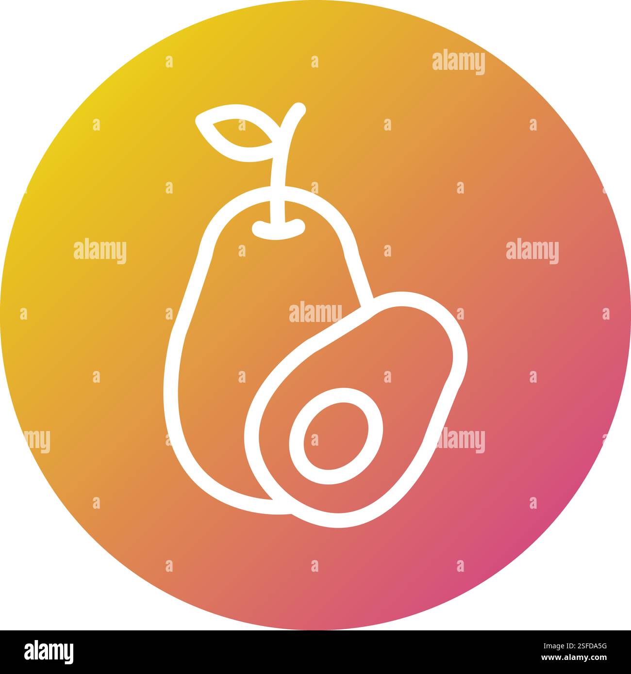 Avocado Vector Icon Design Illustration Stock Vector