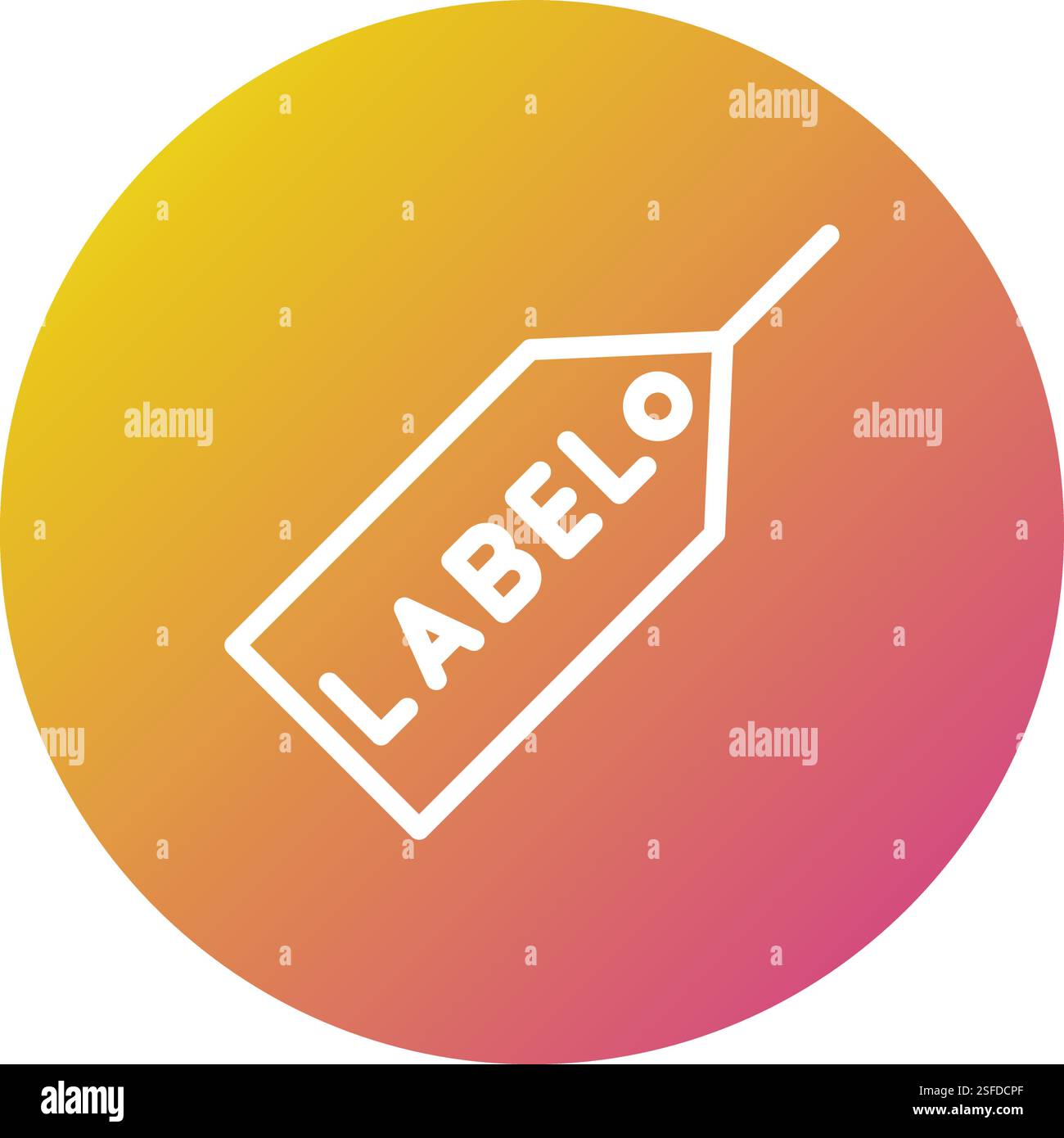 Label Vector Icon Design Illustration Stock Vector