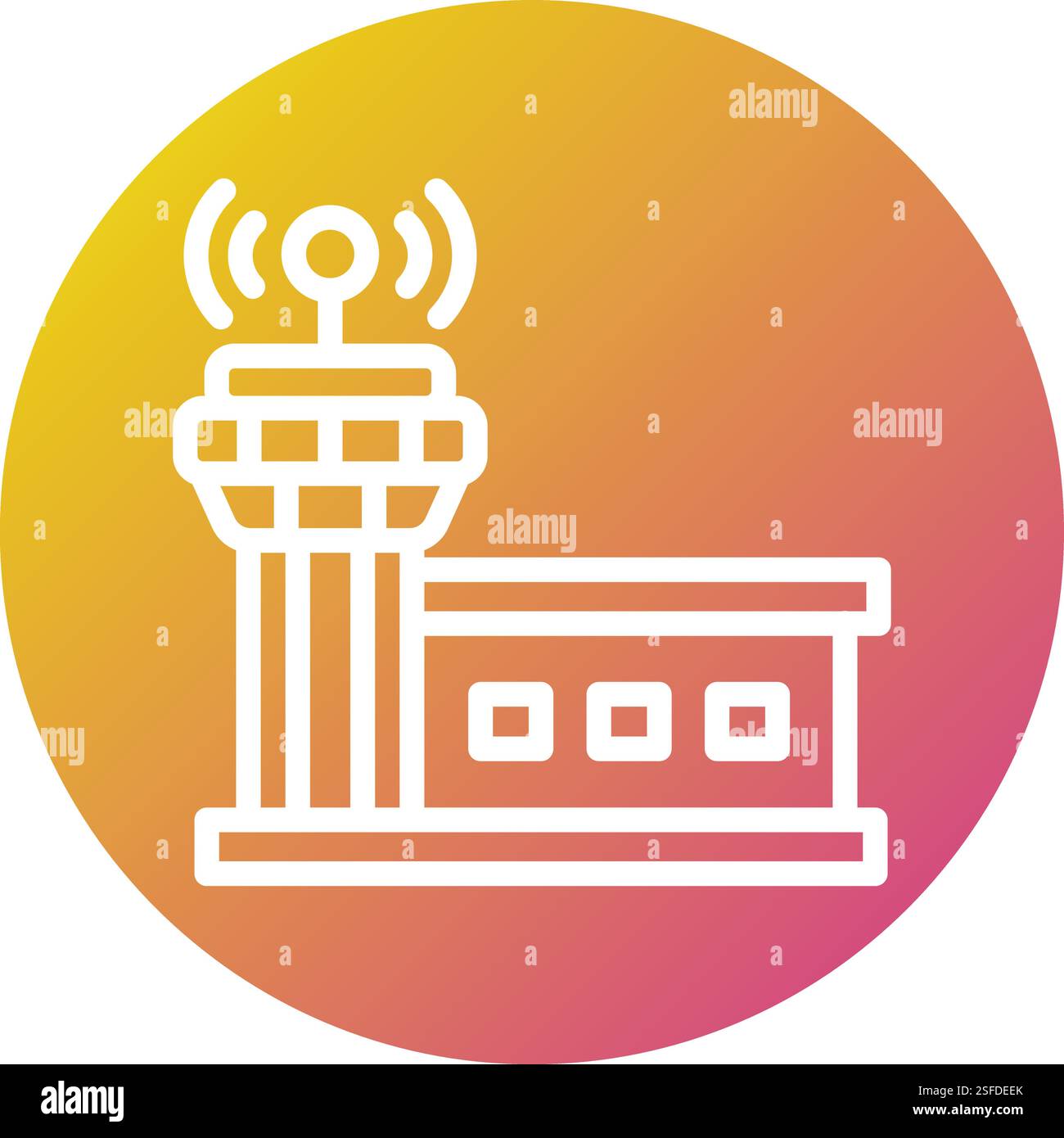 Control tower Vector Icon Design Illustration Stock Vector