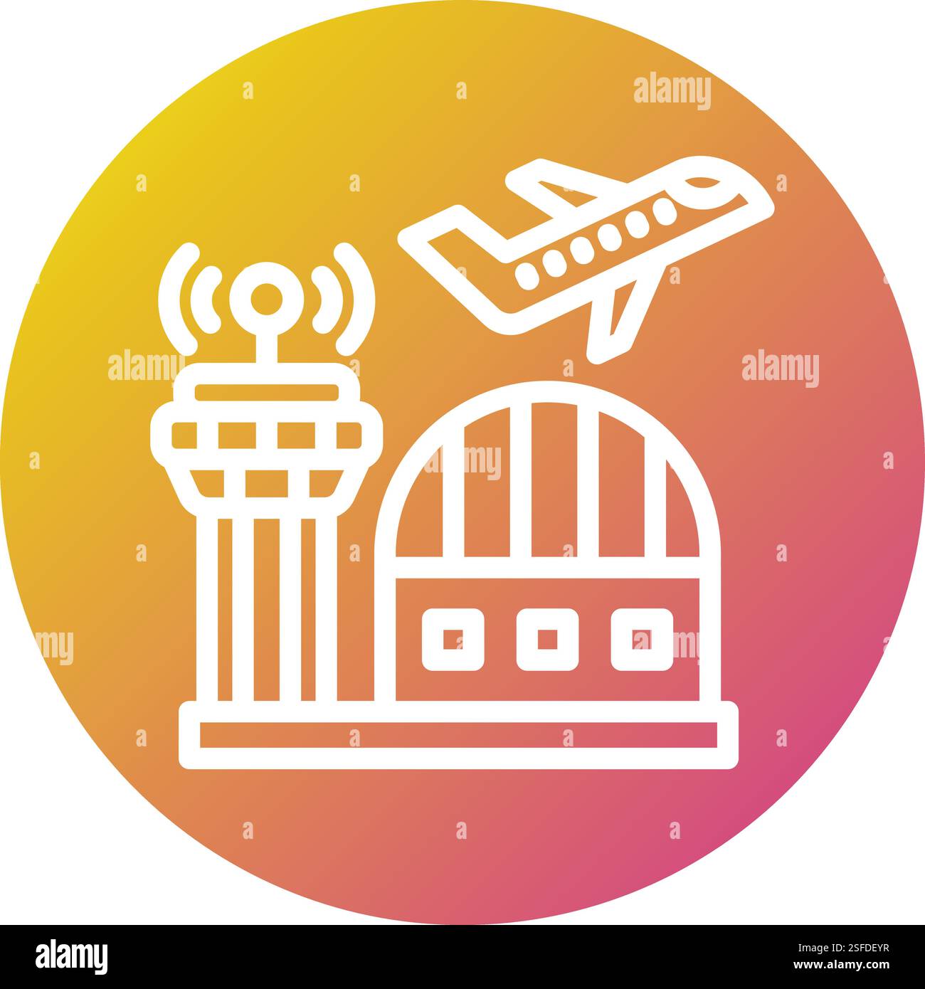 Airport Vector Icon Design Illustration Stock Vector