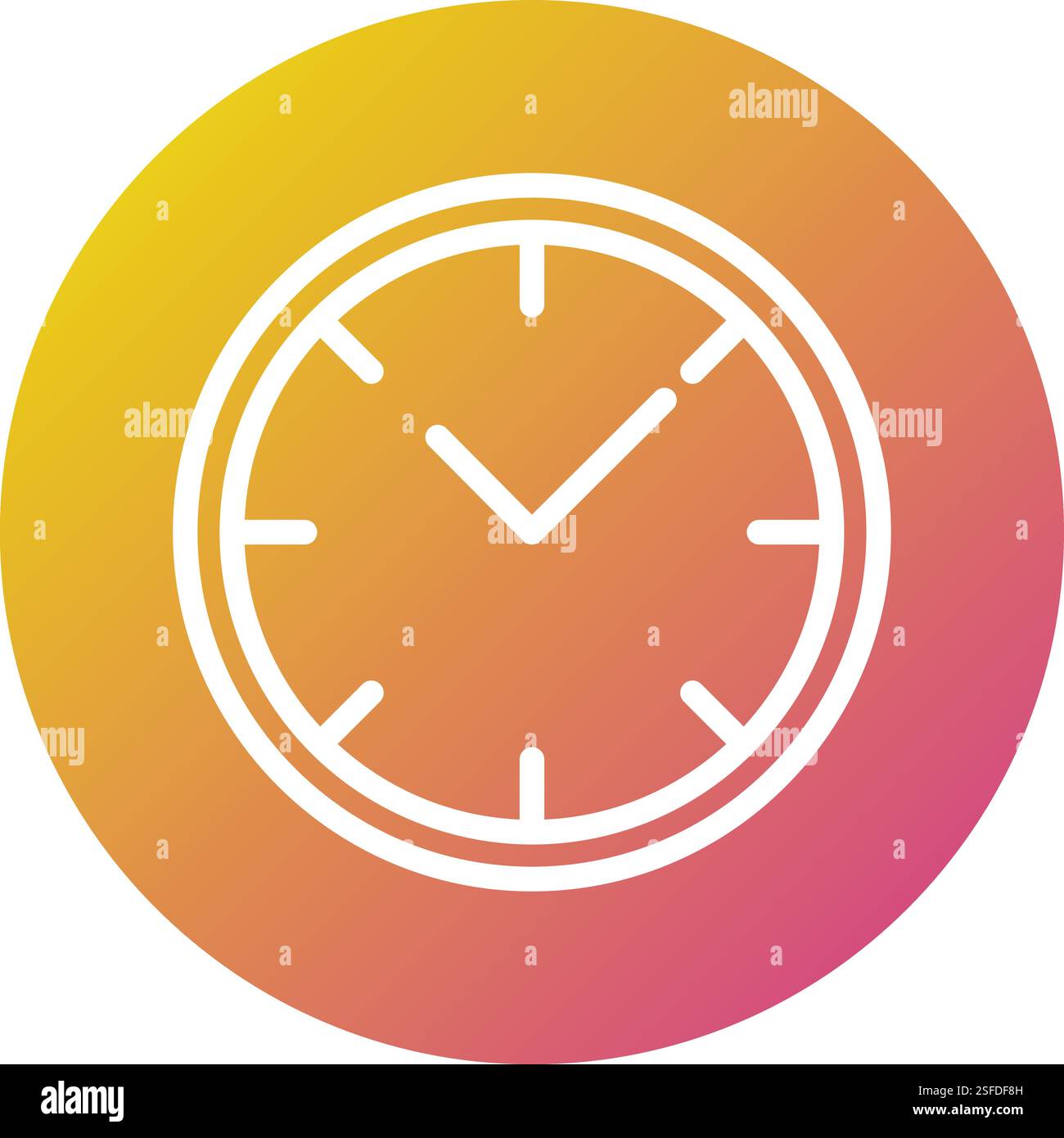 Wall clock Vector Icon Design Illustration Stock Vector