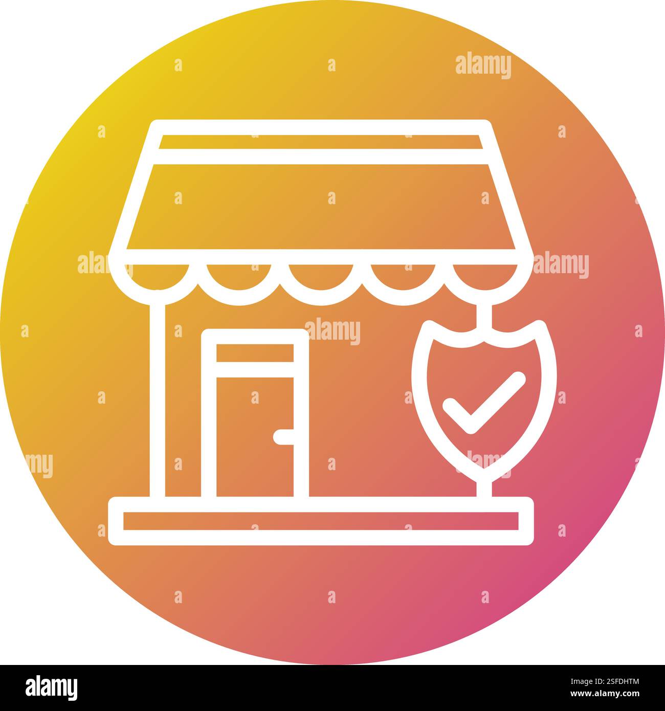 Shop insurance Vector Icon Design Illustration Stock Vector