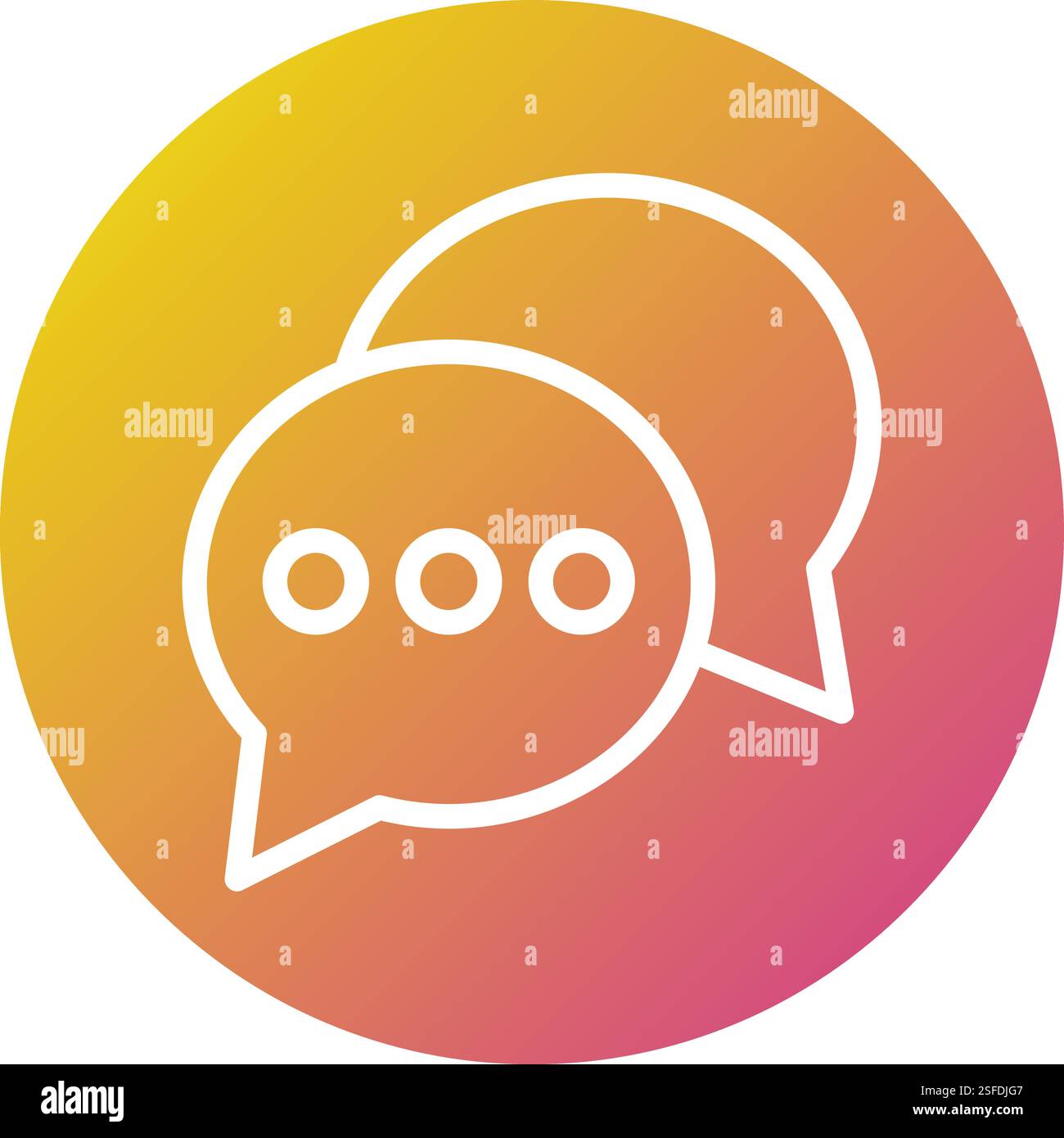 Chat Vector Icon Design Illustration Stock Vector