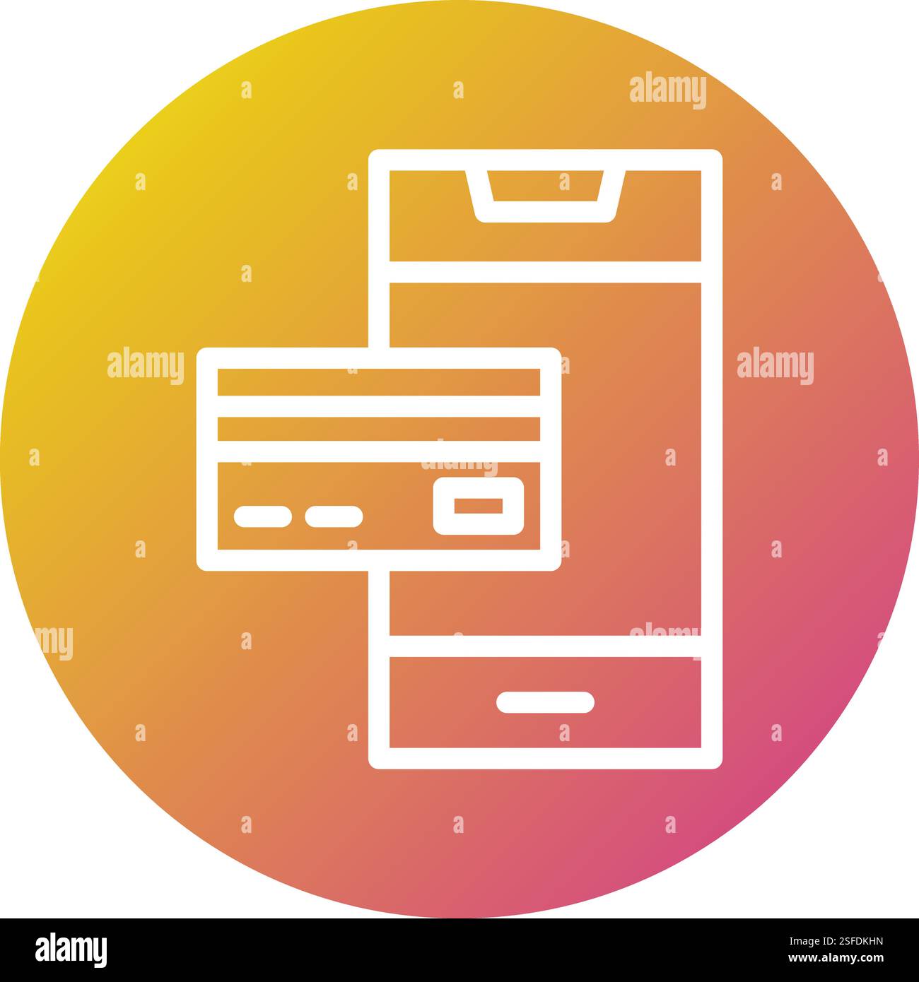 Mobile banking Vector Icon Design Illustration Stock Vector