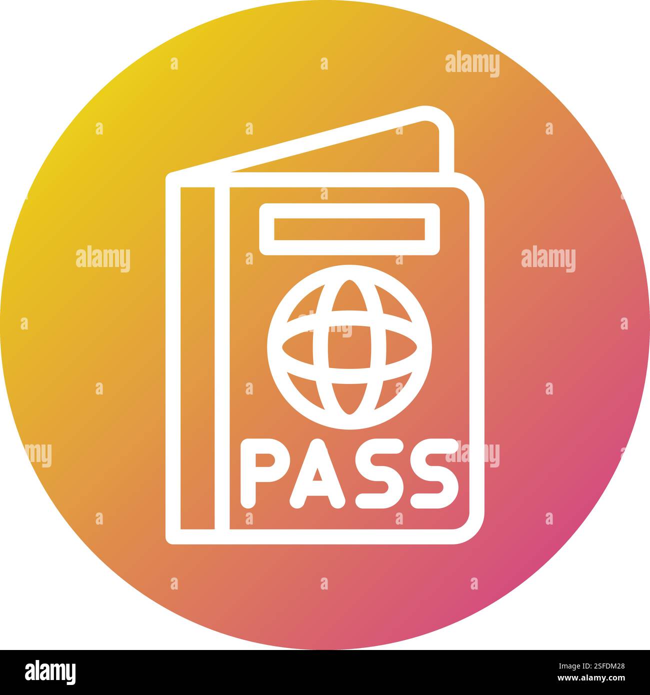 Passport Vector Icon Design Illustration Stock Vector