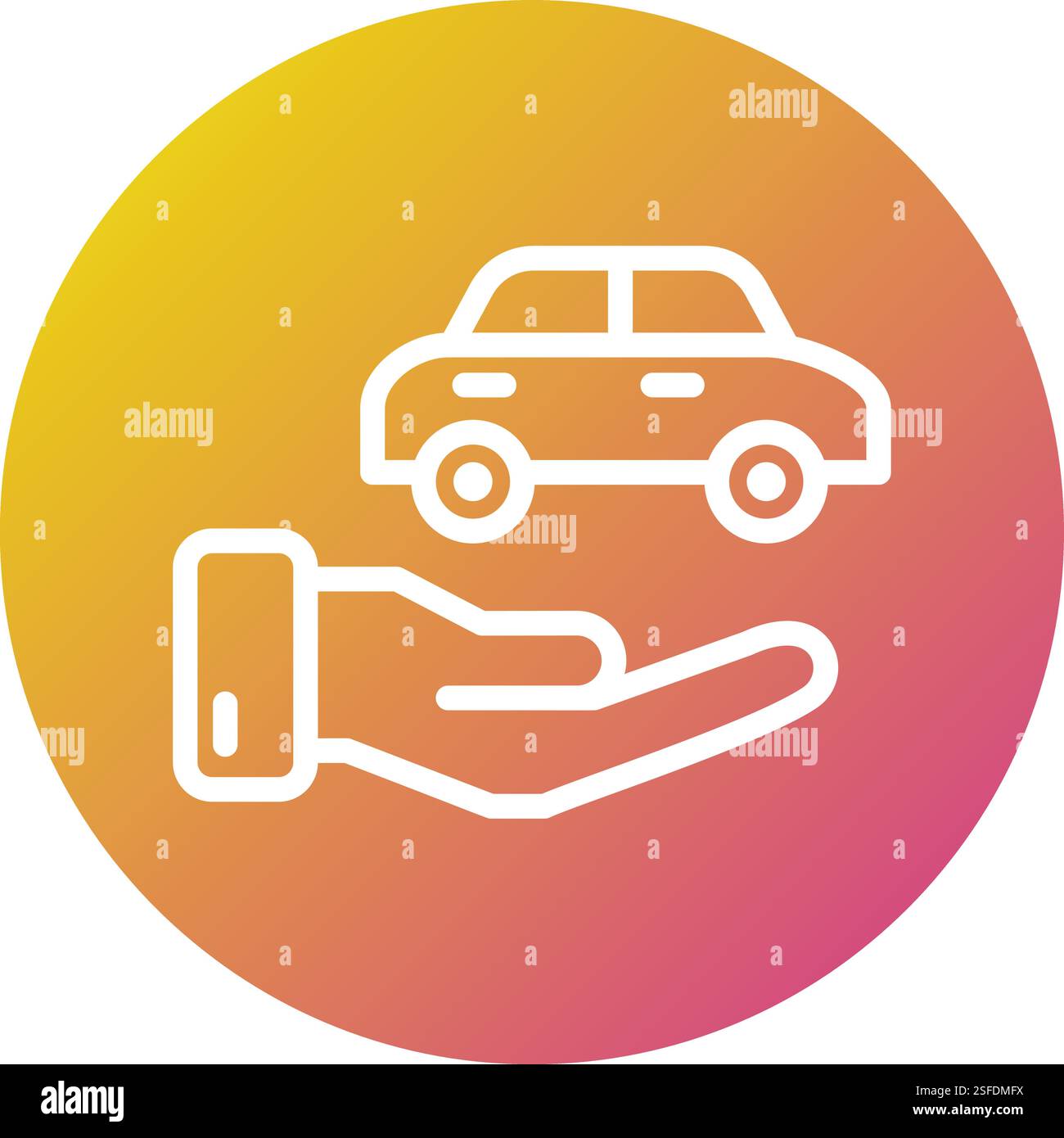 Car insurance Vector Icon Design Illustration Stock Vector