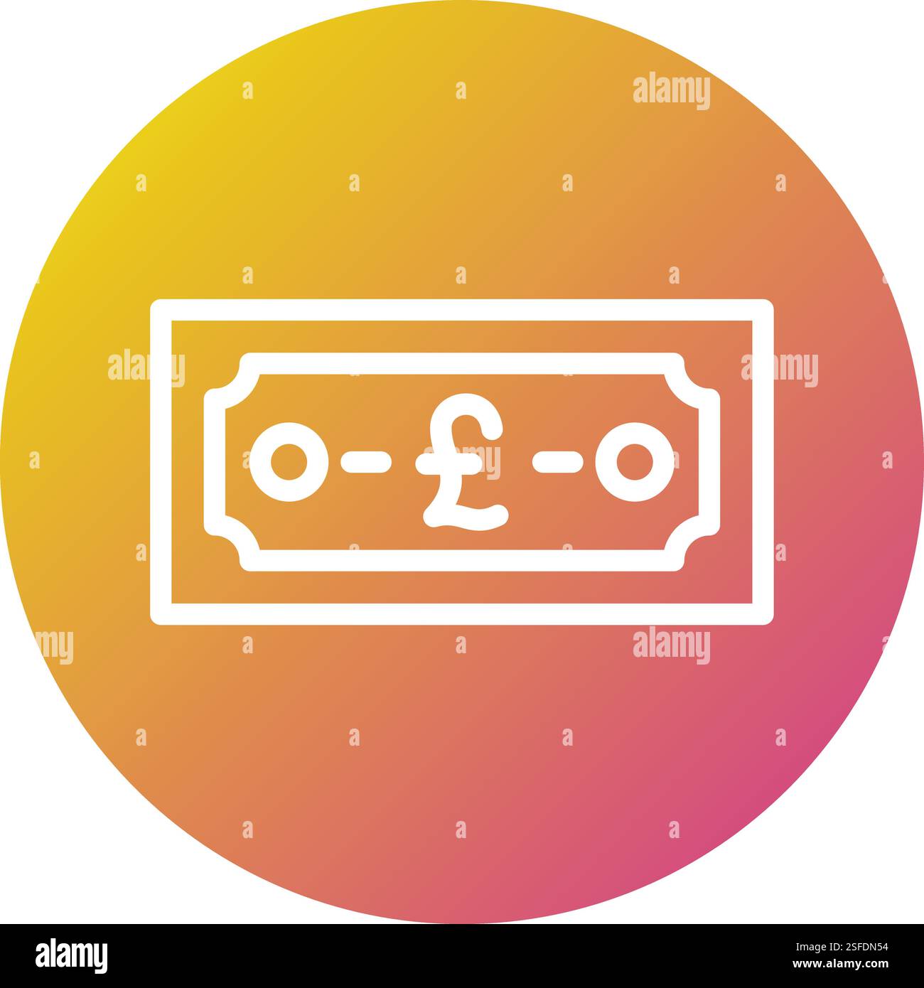 Pound Vector Icon Design Illustration Stock Vector