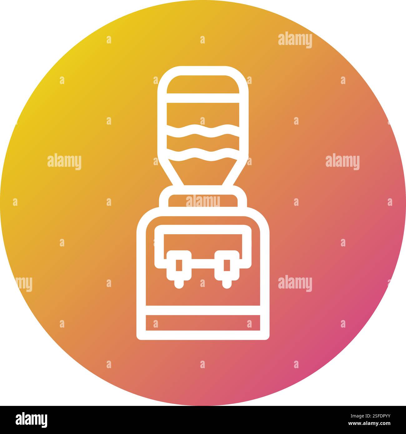Water Dispenser Vector Icon Design Illustration Stock Vector