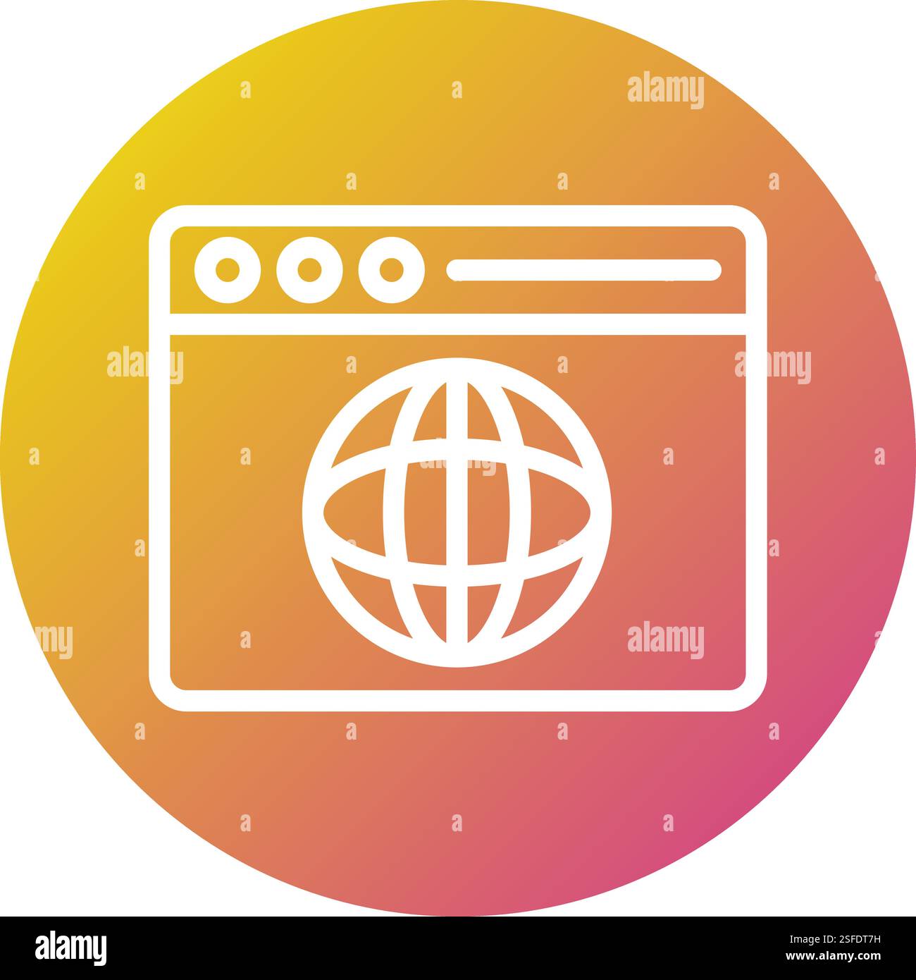 Web browser Vector Icon Design Illustration Stock Vector