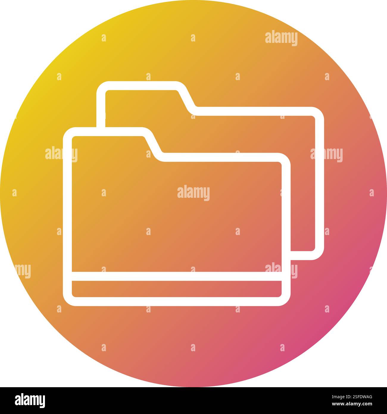 Folder Vector Icon Design Illustration Stock Vector
