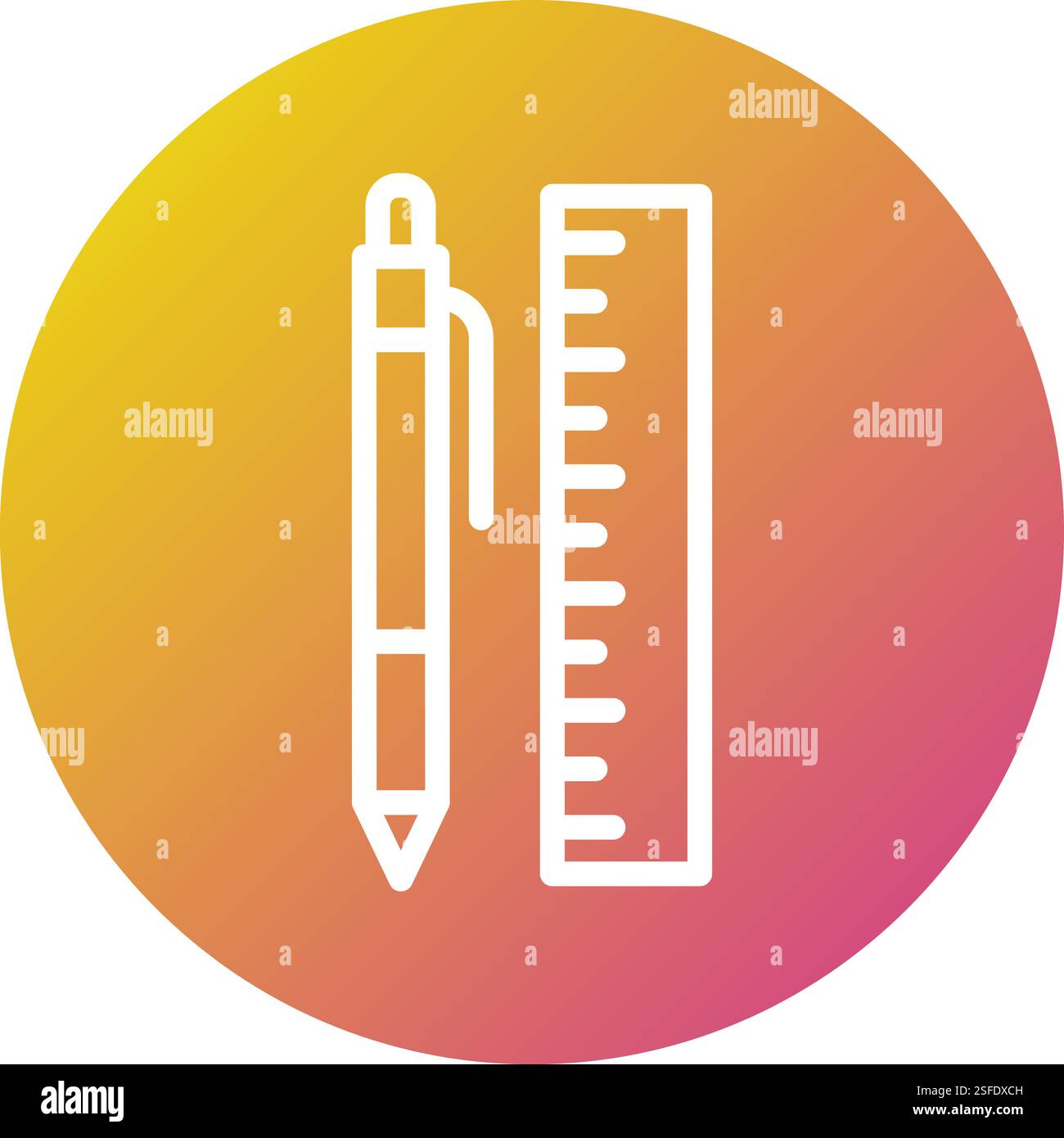 Stationery Vector Icon Design Illustration Stock Vector