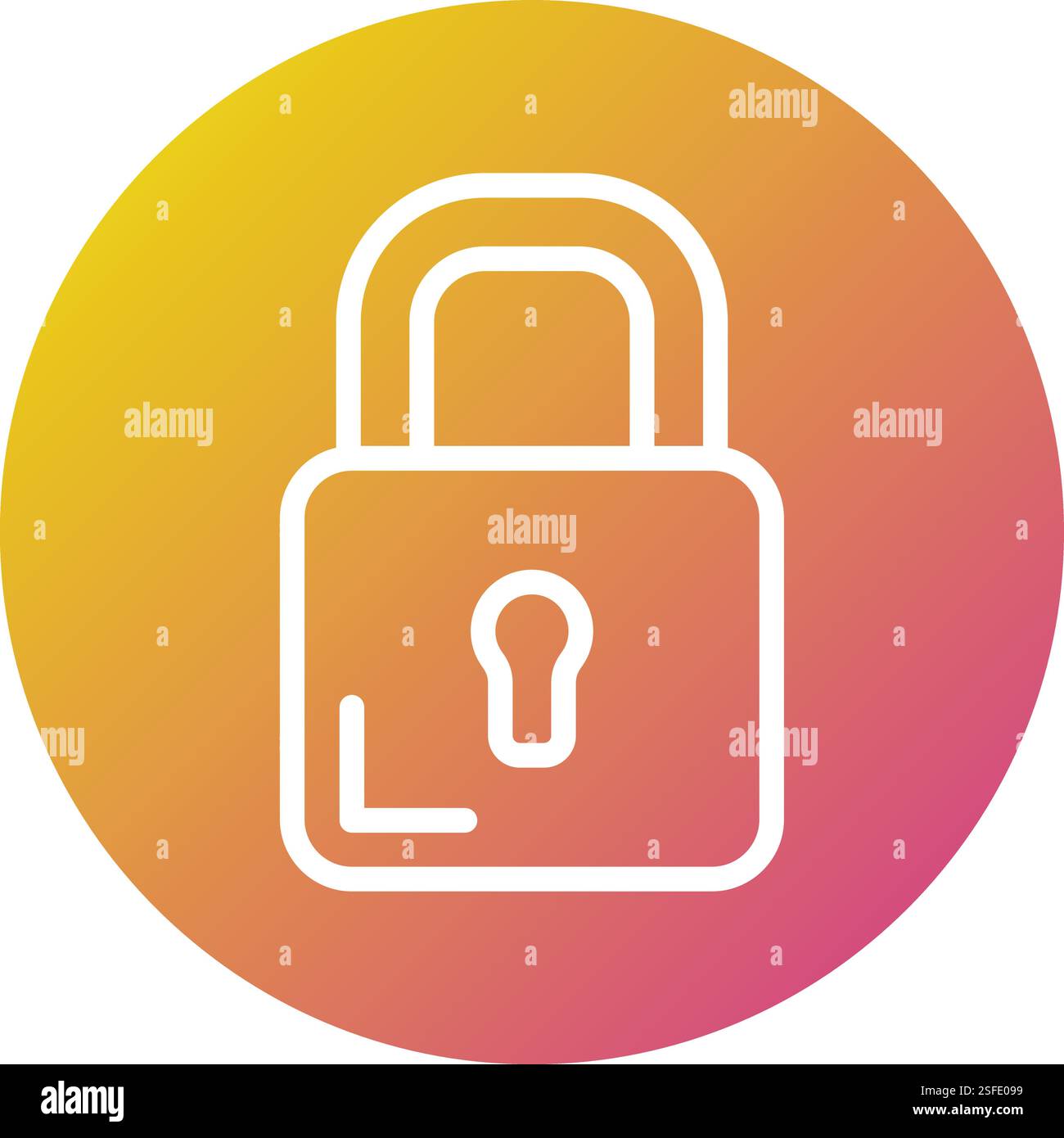 Padlock Vector Icon Design Illustration Stock Vector