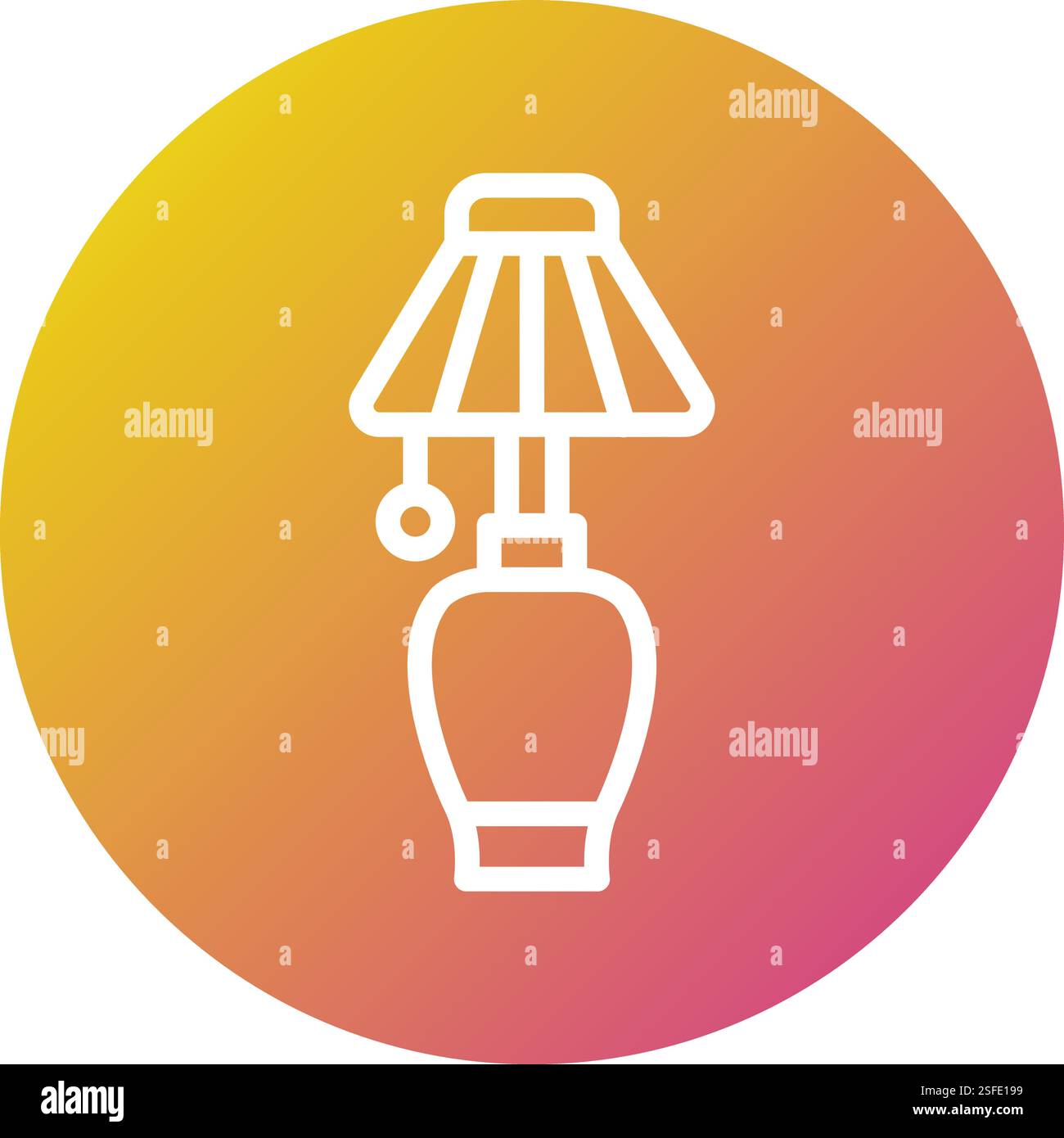 Table lamp Vector Icon Design Illustration Stock Vector