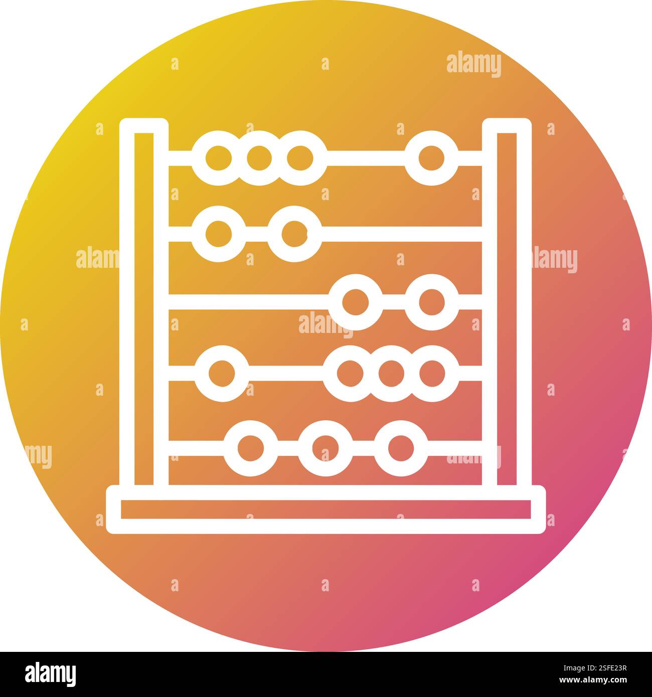 Abacus Vector Icon Design Illustration Stock Vector