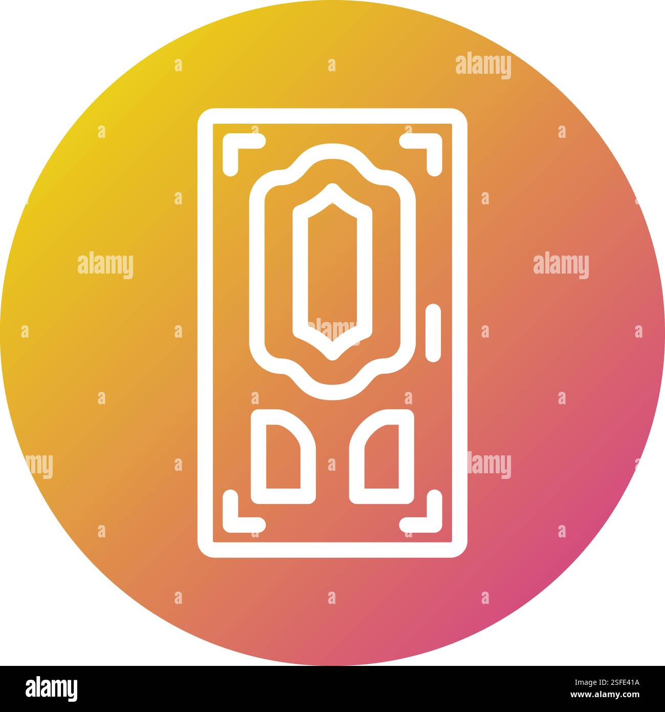 Door Vector Icon Design Illustration Stock Vector